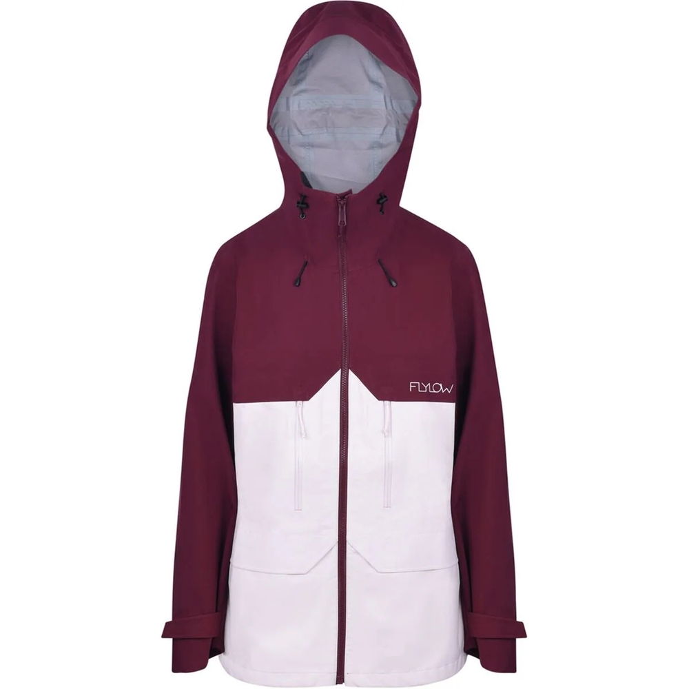 Flylow Women's Burgundy and Pink Puma Shell Jacket. XS